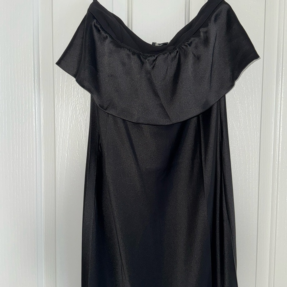 Black satin dress